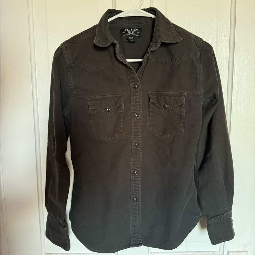 Filson Women’s Dark Green Flannel Button Down Shirt